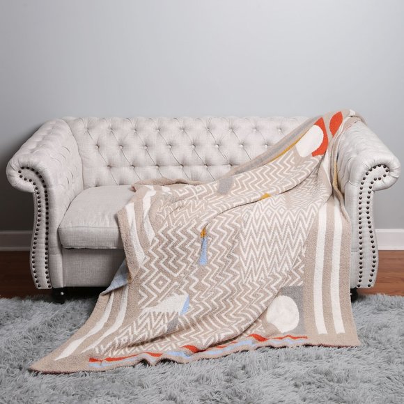 P/S New Geometric Pattern Luxury Soft Throw Blanket·50x 60·Super Soft·ComfyLuxe - Picture 4 of 6